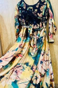 beautiful golden silk maxi