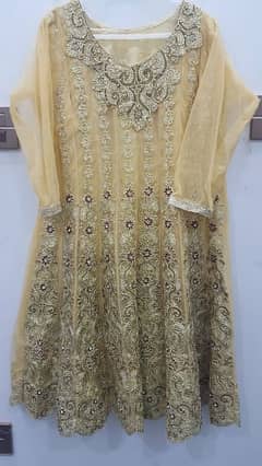 Home stitched lehanga with kali wali frock