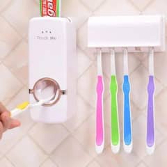 New tooth brush holder and tooth paste dispenser