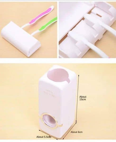 New tooth brush holder and tooth paste dispenser 3