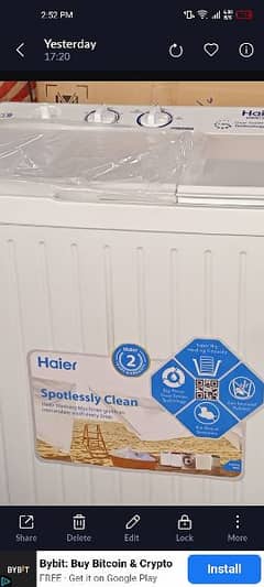 Haier washing machine