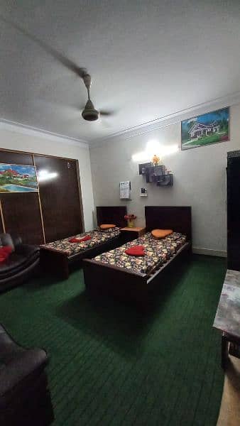 Fully Furnished Rooms with attached bath, AC ,Gyeser, oven, Fridge,Led 9