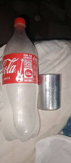 cock water bottle with silver glass