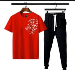2 Pcs micro polyester printed T-shirt and trouser
