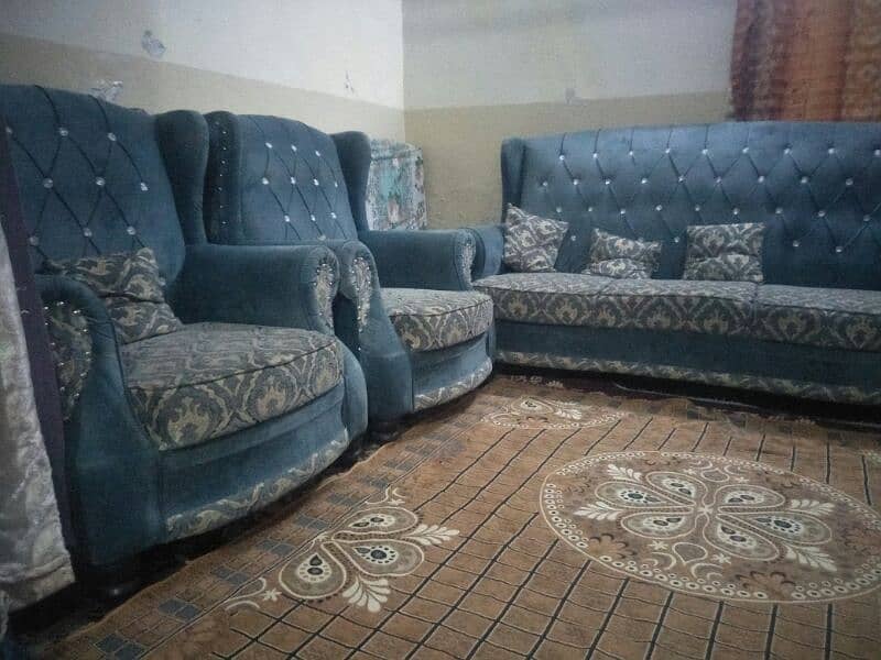 5 seater Velvet heavy duty sofa set 0