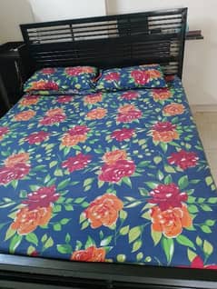 bed with mattress