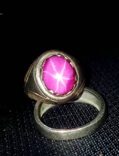 100% Natural Star Ruby (Afghani Ruby) in Saudi 925 Sterling silver