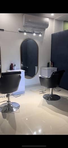 Beauty saloon 2 chairs, trolley wash basin bed just like new