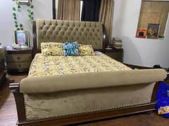 Wooden (akhrot) 3 piece bedroom set for sale