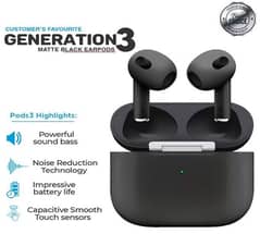 3rd Generation Airpods, Black