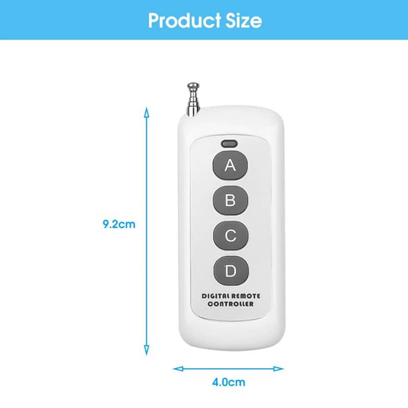 4 gang 433Mhz Remote Control Long range 300m Learning code ev1527 2