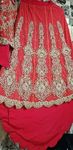 bridal lehnga with tale  peplin