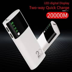 20000mah Powerbank LED Lighting Display External Battery Charger