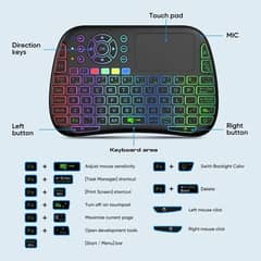 M9 Bluetooth Mini Wireless Keyboard 7 Backlit 2.4g Air Mouse Touchpad