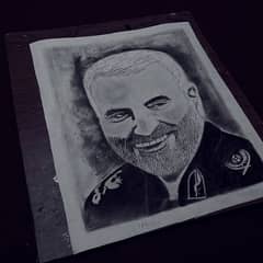 qasim Sulaimani's realistic sketch