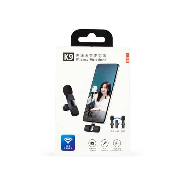 Blutooth Mic K9 New Model Best Vlogging mic 1