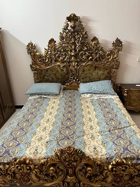 Bed Set For Sale|Chinioti bed|Bed With Side & Dressing Table(Mattress) 1