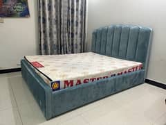 Quilted blue bed Queen size