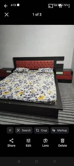 double Bed with side tables, dressing table.
