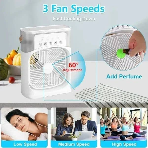 Mini Table AC fan with mist cooler 5