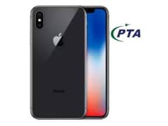 iPhone X 64GB PTA battery 89 dibba charger sath ha