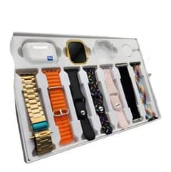 120 ultra smart watch with 7 straps and earbuds