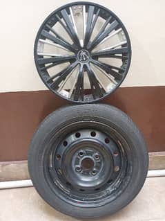 Car Tyre Yokohama Company 155/65/R14 along with Rim