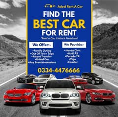 Rent A Car|Corolla|Civic|Audi|Bridal Car|Tourism Service|BRV|Parado|