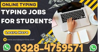 online jobs/full time/part time/simple typing jobs for boys and girls