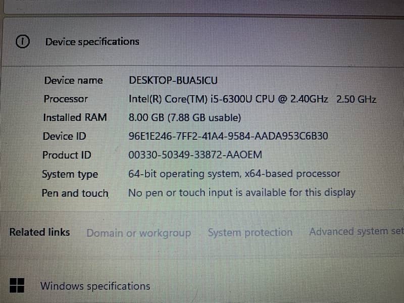 HP laptop core i5 6 generation 1