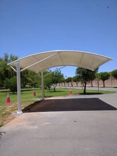 Car Parking Tensile fabric shade by Az Roofing