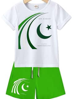 2 Pcs Boy's T-Shirt And Shorts Set for 14 August