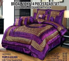 14 peace Jacquard bridal bed sheet set.