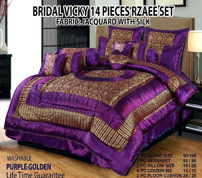 14 peace Jacquard bridal bed sheet set. 0