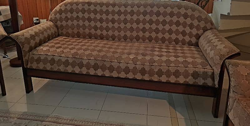 Sheesham wooden frame sofa set for sale - 5 seater 1