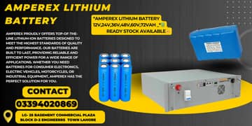 Lithium Batteries Available 48v-100Ah/12v-100Ah