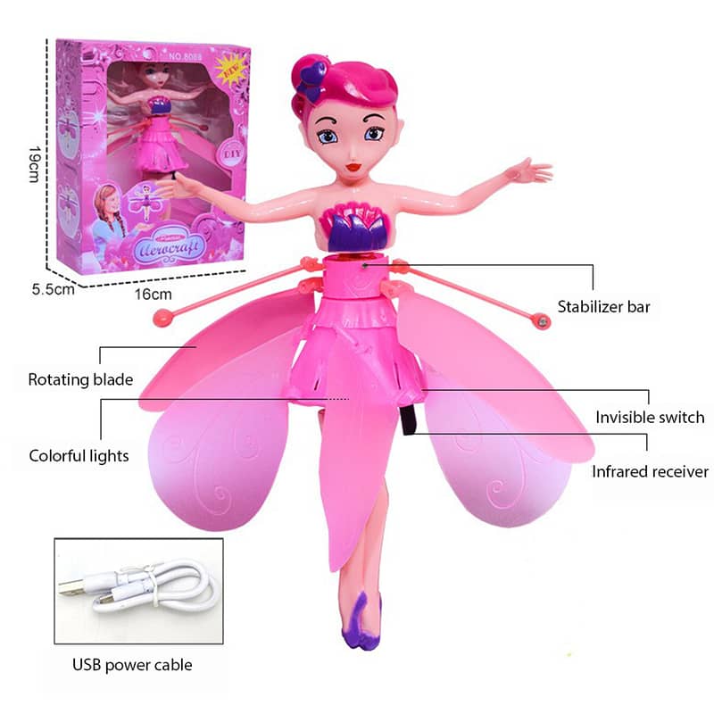 Hand-Controlled Flying Fairy Princess Doll for Kids 2