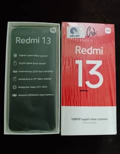 Redmi 13 8/128 GB box open not use 12 months official full warranty