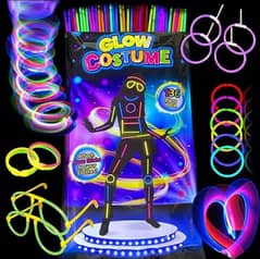 90+ Glow Sticks | Glow Costume In The Dark Sticks Connectors Set