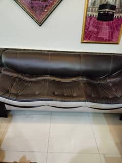 leather 6 seater sofa