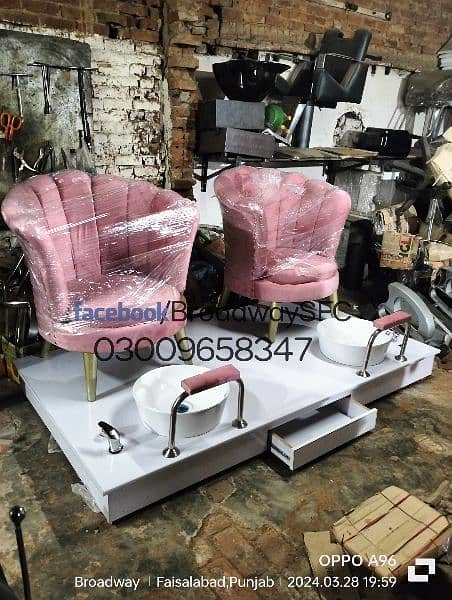 Salon chair Saloon Chair Facial bed Pedicure sofa Shampoo unit trolley 15