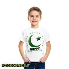 Boy's Stitched Cotton Printed T-shirt