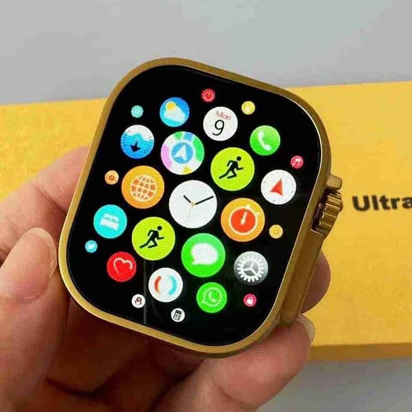 HK 9 ultra golden smart watch full hd 49mm. 3