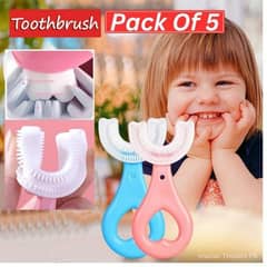 Silicone U-Shaped Toothbrush, Pack of 5