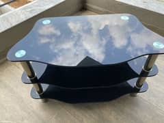 Black glass trolley