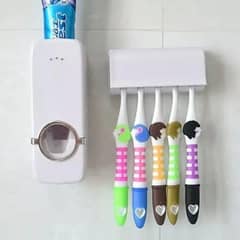 Set of toothpaste dispenser and Brush holder