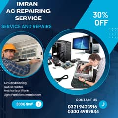 Ac Instalation/AC service with indoor air quality improvement