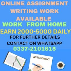 Online Assignment / Typing Jobs Availaible