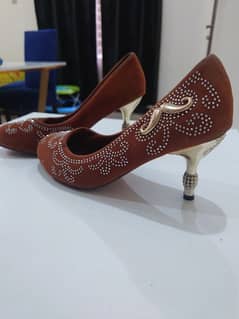 1st step brown heels,size 40