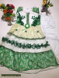 Girls stitched ruffle embroidered full dress | 14 August